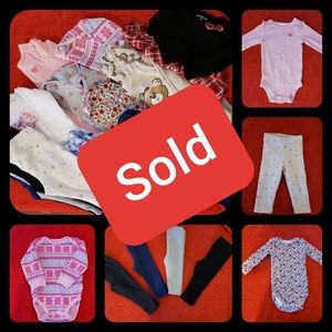 15pcs 12month winter babygirl bundle Sold